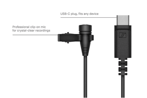 Sennheiser XS Lav USB-C Omnidirectional lavalier Microphone with USB-C